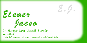 elemer jacso business card