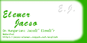 elemer jacso business card